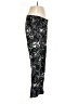 White Print Black Casual Pants Size 2 - photo 4