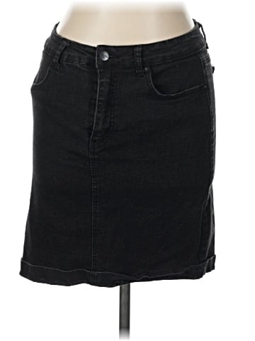 Bleu Denim Skirt (view 1)