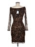 Guess Animal Print Brown Cocktail Dress Size 6 - photo 2