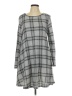 Papillon Plaid Gray Casual Dress Size L - photo 1
