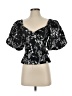 Jonathan Simkhai 100% Polyester Black Short Sleeve T-Shirt Size 2 - photo 1
