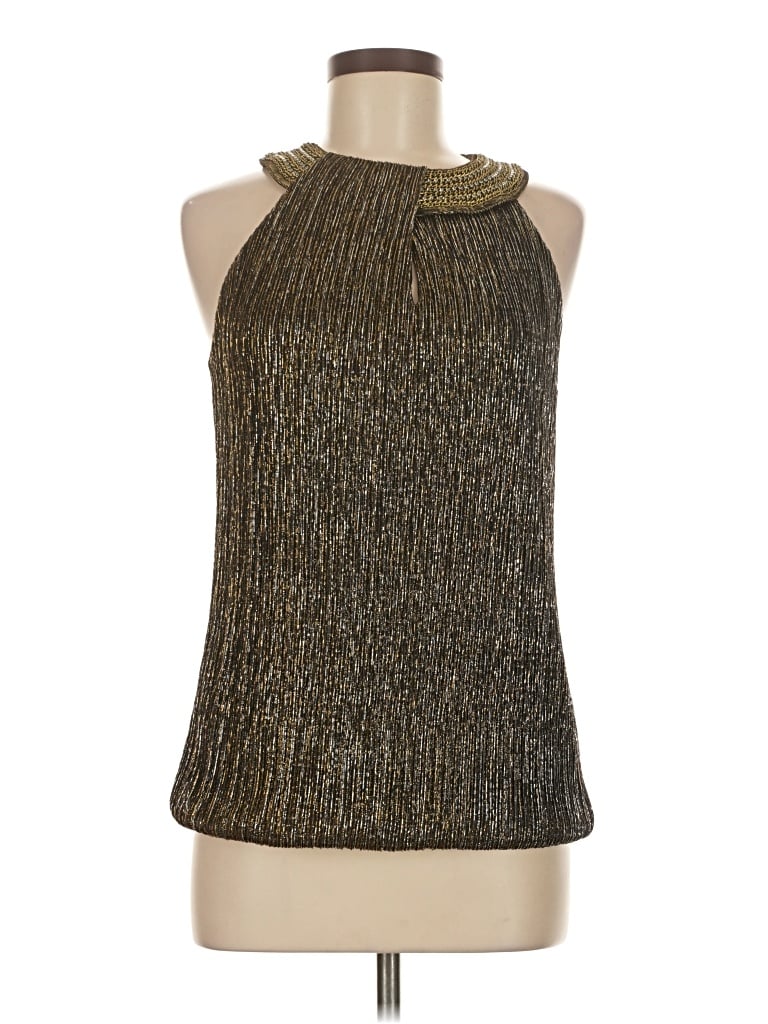 Pre-owned Alfani Sleeveless Blouse In Gold