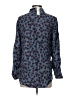 J.Crew 100% Viscose Animal Print Blue Long Sleeve Blouse Size XS - photo 2