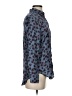 J.Crew 100% Viscose Animal Print Blue Long Sleeve Blouse Size XS - photo 4