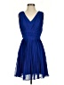 Calvin Klein 100% Polyester Solid Blue Cocktail Dress Size 2 - photo 1