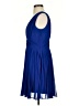 Calvin Klein 100% Polyester Solid Blue Cocktail Dress Size 2 - photo 5