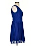 Calvin Klein 100% Polyester Solid Blue Cocktail Dress Size 2 - photo 4