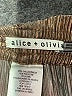 Alice + Olivia 100% Polyester Metallic Solid Gold Brown Casual Pants Size L - photo 7