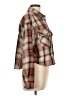 Love Notes Plaid Brown Long Sleeve Button-Down Shirt Size L - photo 4