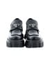 Prada Black Brushed Leather Monolith Loafers Size EU 38 1/2 - photo 2