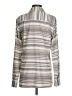 Orvis Stripes Gray Long Sleeve Blouse Size S - photo 2