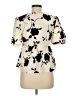 Shein Ivory Short Sleeve Blouse Size 6 - photo 2
