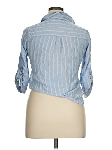 Iz Byer 3/4 Sleeve Button-Down Shirt (view 2)