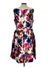 Eliza J 100% Polyester Print Brown Blue Cocktail Dress Size L (estimated) - photo 2