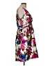 Eliza J 100% Polyester Print Brown Blue Cocktail Dress Size L (estimated) - photo 4