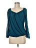 Grace Karin Teal Long Sleeve Blouse Size M - photo 1