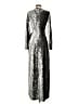 BCBGMAXAZRIA Metallic Silver Cocktail Dress Size XS - photo 2