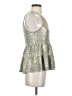 Sunday in Brooklyn Metallic Silver Sleeveless Blouse Size XS - photo 4