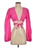 Shein 100% Polyester Pink Long Sleeve Blouse Size S - photo 1