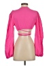 Shein 100% Polyester Pink Long Sleeve Blouse Size S - photo 2