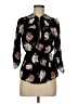 J for Justify Floral Black 3/4 Sleeve Blouse Size M - photo 1