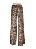 White Mark Animal Print Brown Casual Pants Size L - photo 1