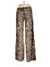 White Mark Animal Print Brown Casual Pants Size L - photo 2