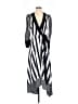 BCBGMAXAZRIA 100% Polyester Stripes Black Casual Dress Size XS - photo 1