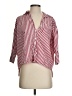 Pomander Place Stripes Red 3/4 Sleeve Button-Down Shirt Size XS - photo 1