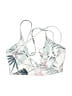 Unbranded Tropical Gray Swimsuit Top Size M - photo 2