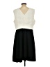 DKNY Color Block Ivory Cocktail Dress Size 16 - photo 2