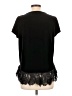 Adrianna Papell Black Short Sleeve Top Size L - photo 2