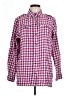 Gap 100% Cotton Checkered-gingham Pink Long Sleeve Button-Down Shirt Size L - photo 1
