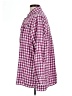 Gap 100% Cotton Checkered-gingham Pink Long Sleeve Button-Down Shirt Size L - photo 5