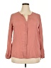 Just Fab 100% Polyester Pink Long Sleeve Blouse Size XXL - photo 1