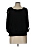 Harper 100% Polyester Black 3/4 Sleeve Top Size L - photo 1