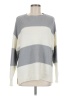 Kensie 100% Polyester Stripes Gray Pullover Sweater Size M - photo 1