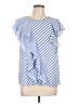 14th & Union 100% Polyester Blue Short Sleeve Blouse Size L - photo 1