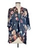 Unbranded 100% Polyester Floral Blue Kimono Size M - photo 1