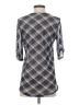 Faith and Joy Argyle Blue 3/4 Sleeve Blouse Size S - photo 2