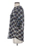 Faith and Joy Argyle Blue 3/4 Sleeve Blouse Size S - photo 5
