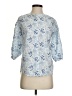 Billy T 100% Lyocell Print Blue Short Sleeve Blouse Size XS - photo 1
