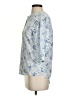 Billy T 100% Lyocell Print Blue Short Sleeve Blouse Size XS - photo 5
