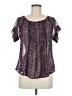 DMBM 100% Polyester Purple Short Sleeve Blouse Size M - photo 1