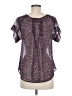 DMBM 100% Polyester Purple Short Sleeve Blouse Size M - photo 2
