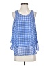 Tulle 100% Polyester Blue Sleeveless Blouse Size S - photo 1