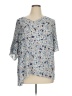 PREMISE 100% Polyester Blue Short Sleeve Blouse Size 1X - photo 1