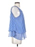 Tulle 100% Polyester Blue Sleeveless Blouse Size S - photo 4