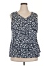 DressBarn Blue Sleeveless Blouse Size 2X - photo 1