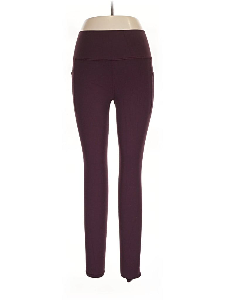 Pre-owned Athleta Active Pants In Burgundy